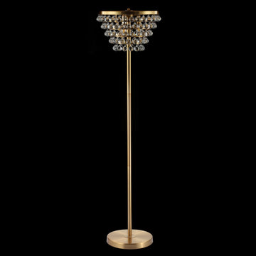 Jemma 60" Crystal/Metal LED Floor Lamp - JONATHAN Y